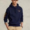 Marineblauer Fleece-Hoodie für Herren von Ralph Lauren Polo Sport