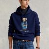 Marineblauer Fleece-Hoodie mit Polo Bear von Ralph Lauren für Herren