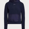 Marineblauer Ralph Lauren GolfLogo Hybrid Jersey Hoodie für Damen