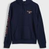 Marineblauer Ralph Lauren-Kapuzenpullover mit Logo-Ärmeln für Herren