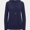 Marineblauer Ralph Lauren Kaschmir-Kapuzenpullover für Damen