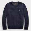 Marineblaues Ralph Lauren Doppelstrick-Pullover-Sweatshirt für Herren