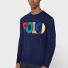 Marineblaues Ralph Lauren Logo-Sweatshirt für Herren