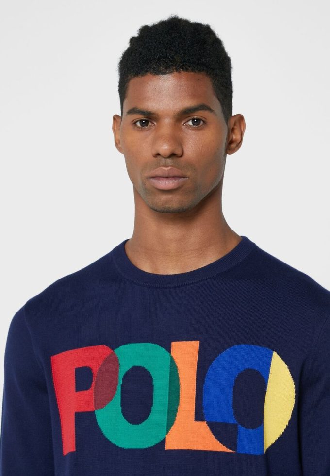 Marineblaues Ralph Lauren Logo-Sweatshirt für Herren