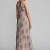 Mehrfarbig / Braunes Ralph Lauren Floral Knitter-Seidenchiffonkleid für Damen