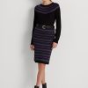 Mehrfarbige Bleistiftröcke aus Baumwollmischung mit Fair-Isle-Muster von Ralph Lauren für Damen