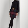 Mehrfarbige Bleistiftröcke aus Mohair mit Karomuster von Ralph Lauren für Damen