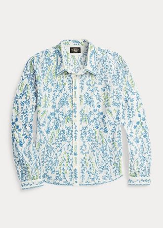 Mehrfarbige Blusenhemden aus Baumwolle mit Blumenstickerei für Damen von Ralph Lauren