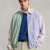 Mehrfarbige gestreifte Oxford-Jacken mit lustigen Motiven von Ralph Lauren Bayport für Herren