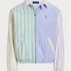 Mehrfarbige gestreifte Oxford-Jacken mit lustigen Motiven von Ralph Lauren Bayport für Herren