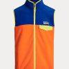 Mehrfarbige Poloshirt-Weste aus gebürstetem Fleece im Colorblock-Design für Herren von Ralph Lauren
