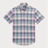 Mehrfarbige Ralph Lauren Classic Fit Madras Popover-Hemden für Herren