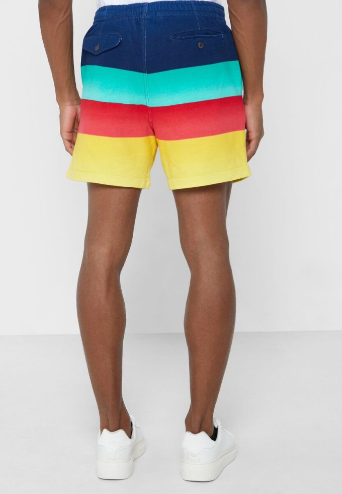 Mehrfarbige Ralph Lauren Color Block-Shorts für Herren