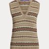 Mehrfarbige Ralph Lauren Fair Isle-Pullover mit Verzierung für Damen