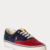 Mehrfarbige Ralph Lauren Keaton Cord-Sneaker im Color-Blocking-Stil für Herren