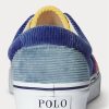 Mehrfarbige Ralph Lauren Keaton Cord-Sneaker im Color-Blocking-Stil für Herren