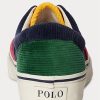 Mehrfarbige Ralph Lauren Keaton Cord-Sneaker im Color-Blocking-Stil für Herren