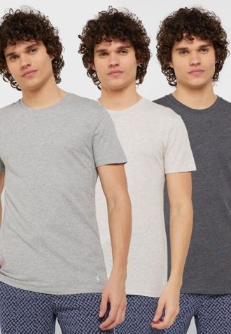 Mehrfarbige Ralph Lauren T-Shirts mit Rundhalsausschnitt im 3er-Pack für Herren