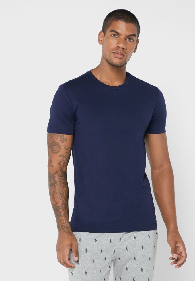 Mehrfarbige Ralph Lauren T-Shirts mit Rundhalsausschnitt im 3er-Pack für Herren