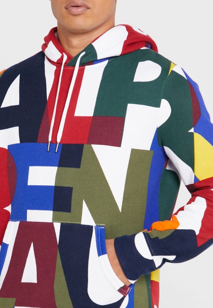 Mehrfarbiger Ralph Lauren Color Block Hoodie für Herren