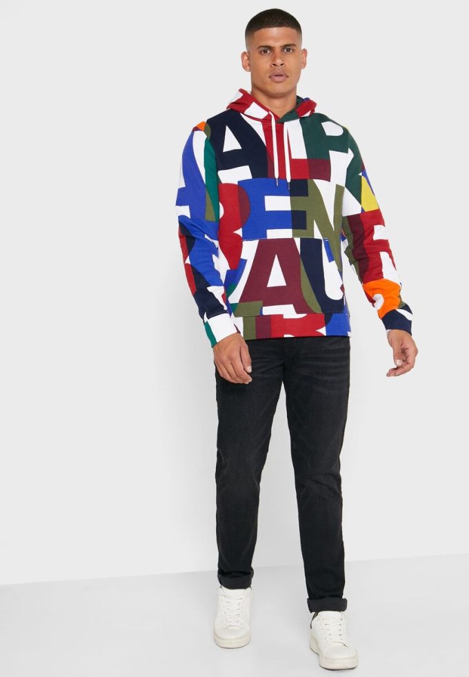 Mehrfarbiger Ralph Lauren Color Block Hoodie für Herren