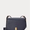 Midnight Navy Damen Ralph Lauren Polo ID Leder Satteltaschen