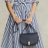Midnight Navy Damen Ralph Lauren Polo ID Leder Satteltaschen