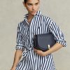 Midnight Navy Damen Ralph Lauren Polo ID Leder Satteltaschen
