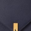 Midnight Navy Damen Ralph Lauren Polo ID Leder Umhängetaschen mit Umschlagkette