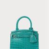 Mintfarbene Ralph Lauren Alligator Mini RL50 Handtasche für Damen