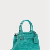 Mintfarbene Ralph Lauren Alligator Mini RL50 Handtasche für Damen