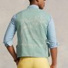 Mintgrüne Chino-Utility-Weste für Herren von Ralph Lauren