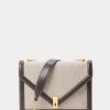 Natur/Tabak Damen Ralph Lauren Polo ID Canvas Umhängetaschen mit Umschlagkette