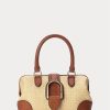 Naturfarbene Damen-Handtasche „Welington Mini“ von Ralph Lauren aus Raffiabast