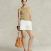 Naturfarbene Ralph Lauren Stud Vachetta Large Bellport Bucket Bags für Damen