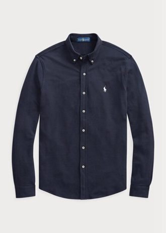 Navyblaue Ralph Lauren Featherweight Mesh-Hemden für Herren