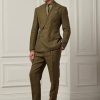Olivgrüne Anzughose aus Leinen von Ralph Lauren Gregory für Herren