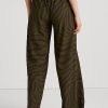Olivgrüne Crêpe-Hose mit weitem Bein und Zebra-Print von Ralph Lauren für Damen