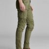 Olivgrüne, enge Stretch-Cargohose von Ralph Lauren für Damen