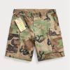 Olivgrüne Polo Ralph Lauren Camo Ripstop-Cargo-Shorts für Herren