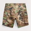 Olivgrüne Polo Ralph Lauren Camo Ripstop-Cargo-Shorts für Herren