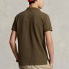 Olivgrüne Poloshirts aus Mesh für Herren von Ralph Lauren im Custom Slim Fit