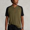 Olivgrüne Poloshirts für Herren von Ralph Lauren in Slim Fit