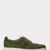 Olivgrüne Ralph Lauren Court Wildleder-Sneakers für Herren