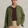 Olivgrüne Ralph Lauren Jacken aus Leinenmischung mit Fischgrätenmuster für Herren Olivgrüne Ralph Lauren Jacken aus Leinenmischung mit Fischgrätenmuster für Herren