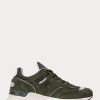 Olivgrüne Ralph Lauren Trackster 200 Sneakers für Herren