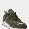 Olivgrüne Ralph Lauren Trackster 200 Sneakers für Herren