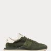 Olivgrüne Ralph Lauren Train 89 Sneakers mit Wildledereinsätzen für Herren Olivgrüne Ralph Lauren Train 89 Sneakers mit Wildledereinsätzen für Herren