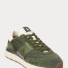 Olivgrüne Ralph Lauren Train 89 Sneakers mit Wildledereinsätzen für Herren Olivgrüne Ralph Lauren Train 89 Sneakers mit Wildledereinsätzen für Herren
