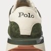 Olivgrüne Ralph Lauren Train 89 Sneakers mit Wildledereinsätzen für Herren Olivgrüne Ralph Lauren Train 89 Sneakers mit Wildledereinsätzen für Herren